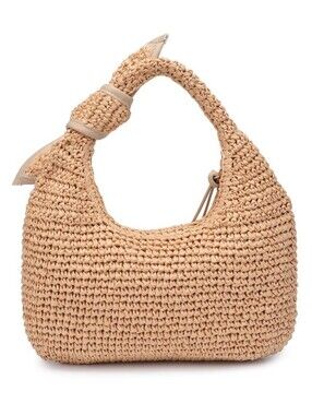 Urban Expressions Beige Woven Shoulder Bag